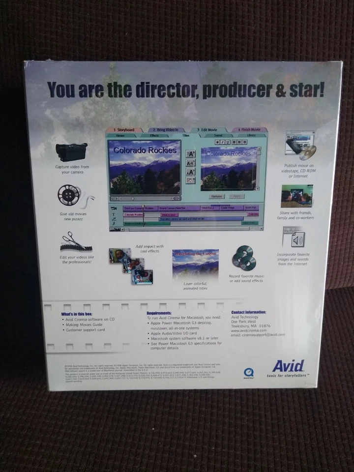 Avid Cinema make movies video editing for Mac 0S quick time NEW - Image 2 of 3