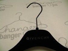 GIVENCHY 15 1/2" BLACK VELVET FELT DRESS SHIRT COAT HANGERS SET 15