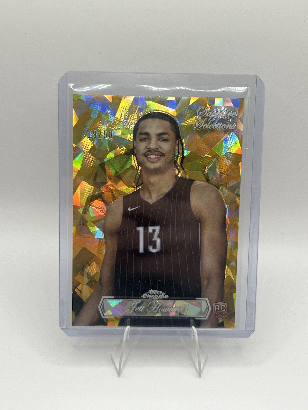 Jett Howard 2023-24 Topps Chrome Sapphire Selections Gold 19/50 Magic Rookie