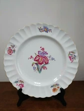 SPODE COPELAND CHINA ENGLAND IRIS DINNER PLATE 10 5/8" MUSTARD RIM