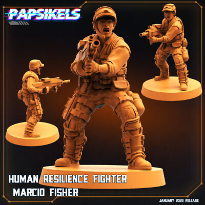 Human Resilience Fighter - Marcio Fisher | DnD Miniatures | Tabletop Gaming |
