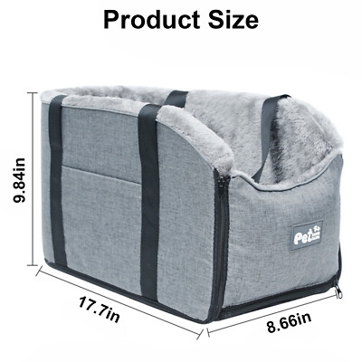 PJDDP Console Dog Car Seat, Center Console Pet Armrest Booster Seat Portable Washable Puppy Car Seat With Safety Tether And Removable Comfort Pillow, Travel Bags For Small Dogs Cats - View #4