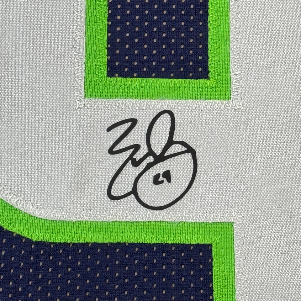 Camiseta deportiva enmarcada facsímil autografiada Earl Thomas 35x39 azul Seattle reimpresión Foto 2 de 2