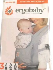 Ergobaby Orig 3 Position Front Back Hip Baby Carrier Gray Starburst For 12-45 lb