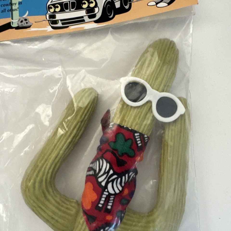 Vintage Cowboy Cactus Antenna Topper Car Decor 80s 90s NOS Bandana Rubber NEW eBay