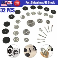 32Pcs Cutting Wheel Set Drill for Dremel Rotary Tool Accessories w/ 1/8" Mandrel