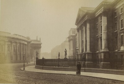 Dublin Bank of Ireland Trinity College & Rostrevor Co Down 2 alte Fotos 1890