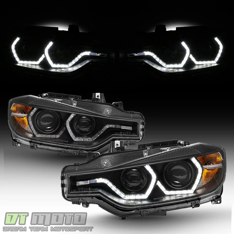 Faros proyectores LED DRL negros [estilo F32] BMW F30 serie 3 sedán 2012-2015 Foto 2 de 4