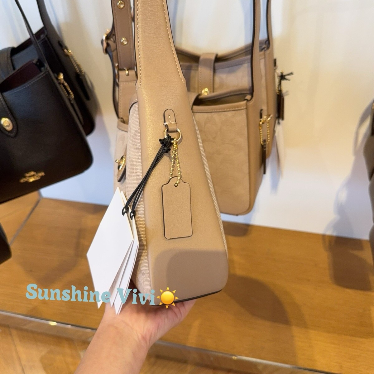 NWT Coach Hadley Mini Crossbody Bag With Signature Canvas CAM80