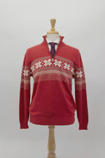 NWT 3950 Brunello Cucinelli Men's 100 Cashmere Geometric 1/2 Zip Sweater A252