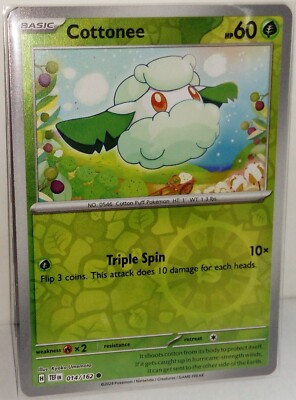 Cottonee 14 Reverse Holo Temporal Forces (TEF) engl Pokémon