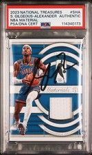2023-24 National Treasures Shai Gilgeous-Alexander Signed NBA Materials /99 PSA