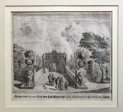 Melchior Küsell — Le Jardin du cardinal Aldobrandini à Frescati — gravure — 1681 - Bild 2 von 8