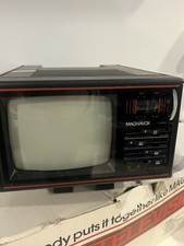 Vintage Magnavox BH3908 Portable 5in TV Radio Black White 1989 In Box WORKS