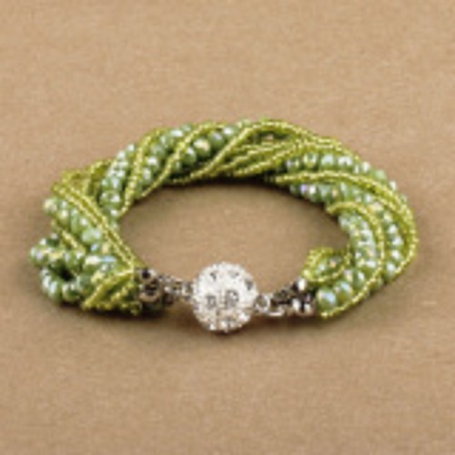 MURANO LIME BEADED BRACELET 3 OF EACH COLOR # FJ3143 - Picture 2 of 4