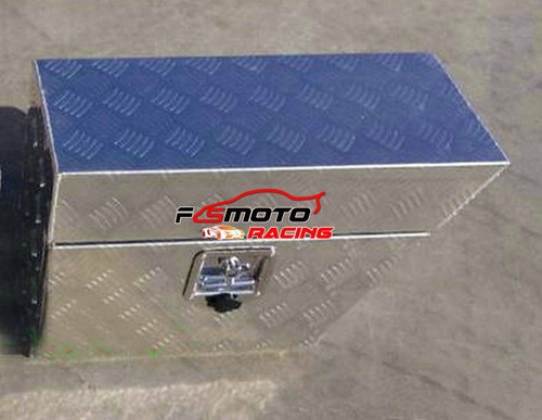 Pair Aluminium 30"x10"x16"Undertray TRAILER Underbody Ute Tool Box bed Truck+Key - Picture 5 of 7