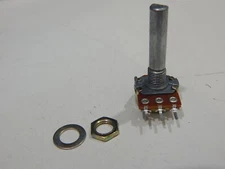 PC83B PC83 AUDIO TAPER POTENTIOMETER 10K OHM 6X23mm D-SHAFT 7mm MOUNTING NUT