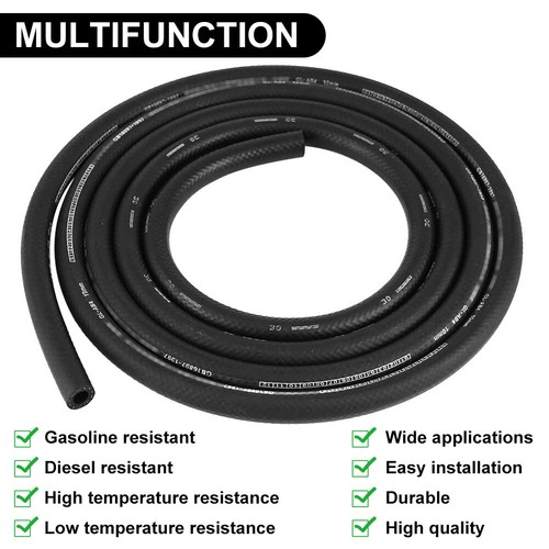 3/8" Nitrile Rubber Injection Fuel Hose Flexible Braided Gas Pipe Line H09 TX - Picture 2 of 7