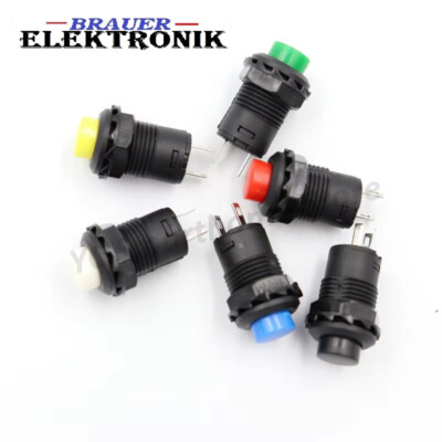   Druck Taster Schließer Push Button Switch 2 PIN Ø14,3mm OFF-ON Taster DS-428  