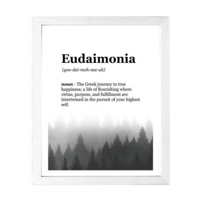 Designs ByLITA Eudaimonia Dictionary Definition Forest Design, Wall Print Art
