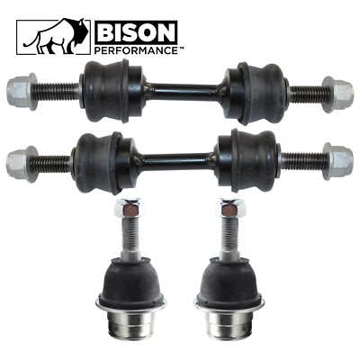 Bison Performance 4pc Front Sway Bar Link Lower Ball Joint Kit For Ford Lincoln