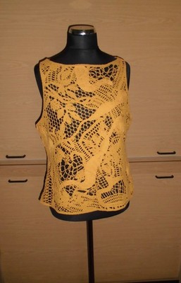 H&M  EDITION edles Spitzen Top Shirt Gr.46 (XL) NEU curry