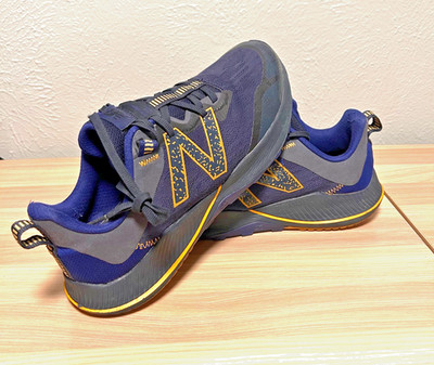 Size 10 - New Balance Nitrel Dynasoft Trail Running Shoes Navy Yellow  MTNTRCL4