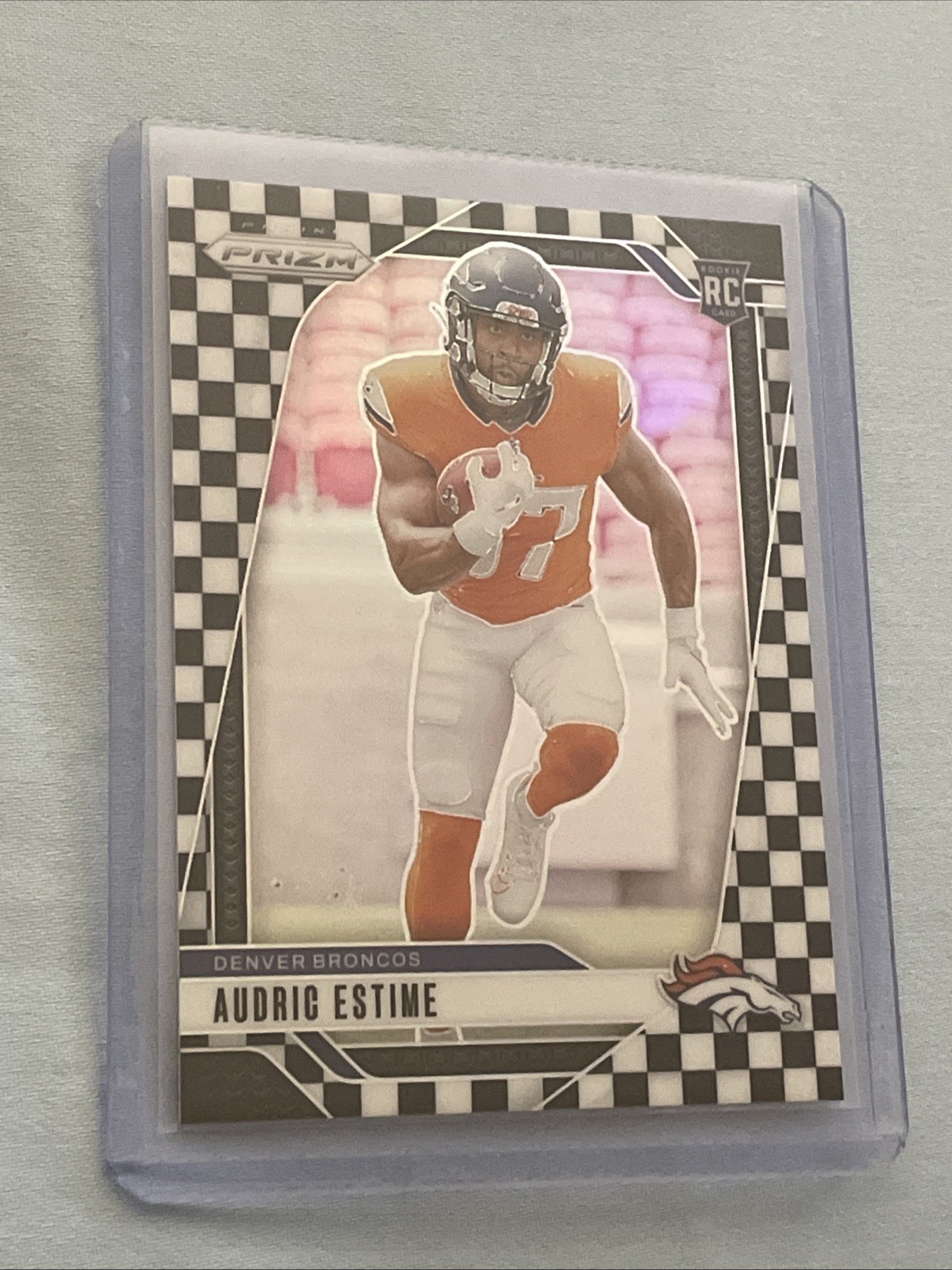 2024 Panini Prizm - Rookies Audric Estime #306 Black & White Checker Prizm (RC)
