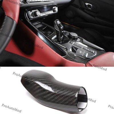 For Toyota Supra A90 2019-2025 Real Carbon Fiber Gear Shift Knob Back Trim Cover