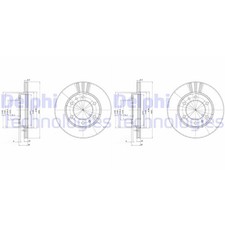 2X DELPHI BREMSSCHEIBEN 302mm BELÜFTET VORNE PASSEND FÜR TOYOTA LAND | BG2591