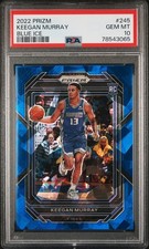 2022 Panini Prizm Keegan Murray Blue Ice Prizm # 070/125 PSA 10
