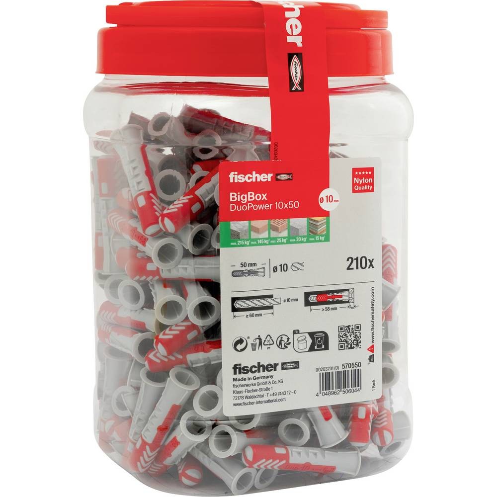Fischer 570550 DuoPower fixation pour meuble suspendu et TV murale