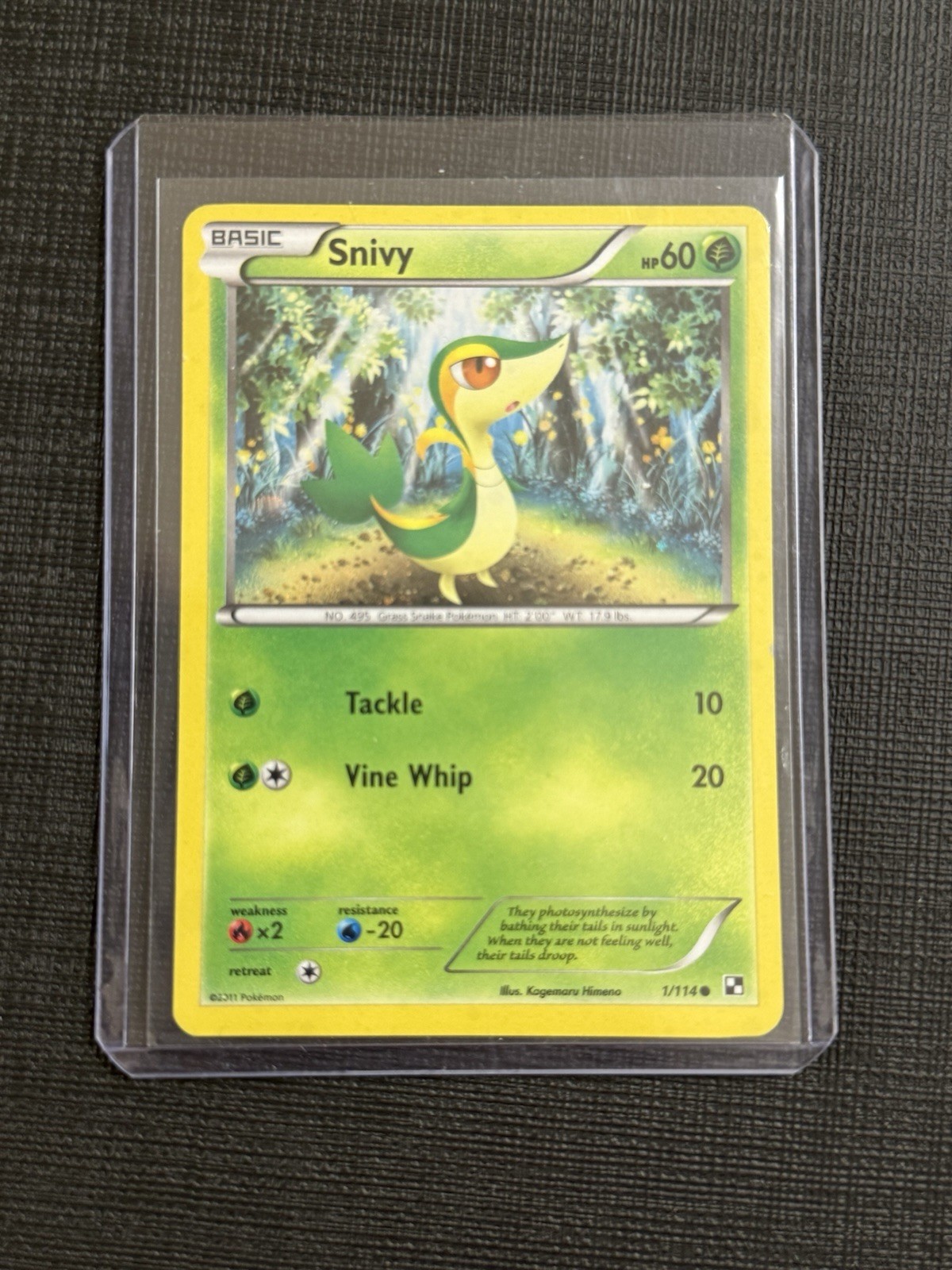 2011 Pokemon, Black & White Promos, #1/114 Snivy, Cosmos Holo  
