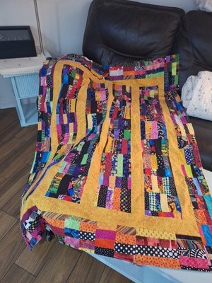 Quilted Throw Blanket 3x5 Handmade Patchwork