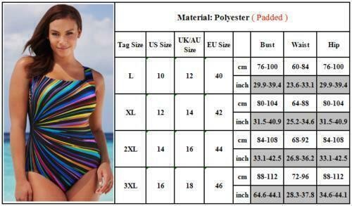 Damen Sommer Bauch Kontrolle Monokini Bikini Schwimmkostüm Bademode Badeanzug - Bild 3 von 14