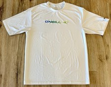 O Neill Skins 50 UPF White Short Sleeve Shirt Men s Sz XXL 2XL Slim Fit VGC