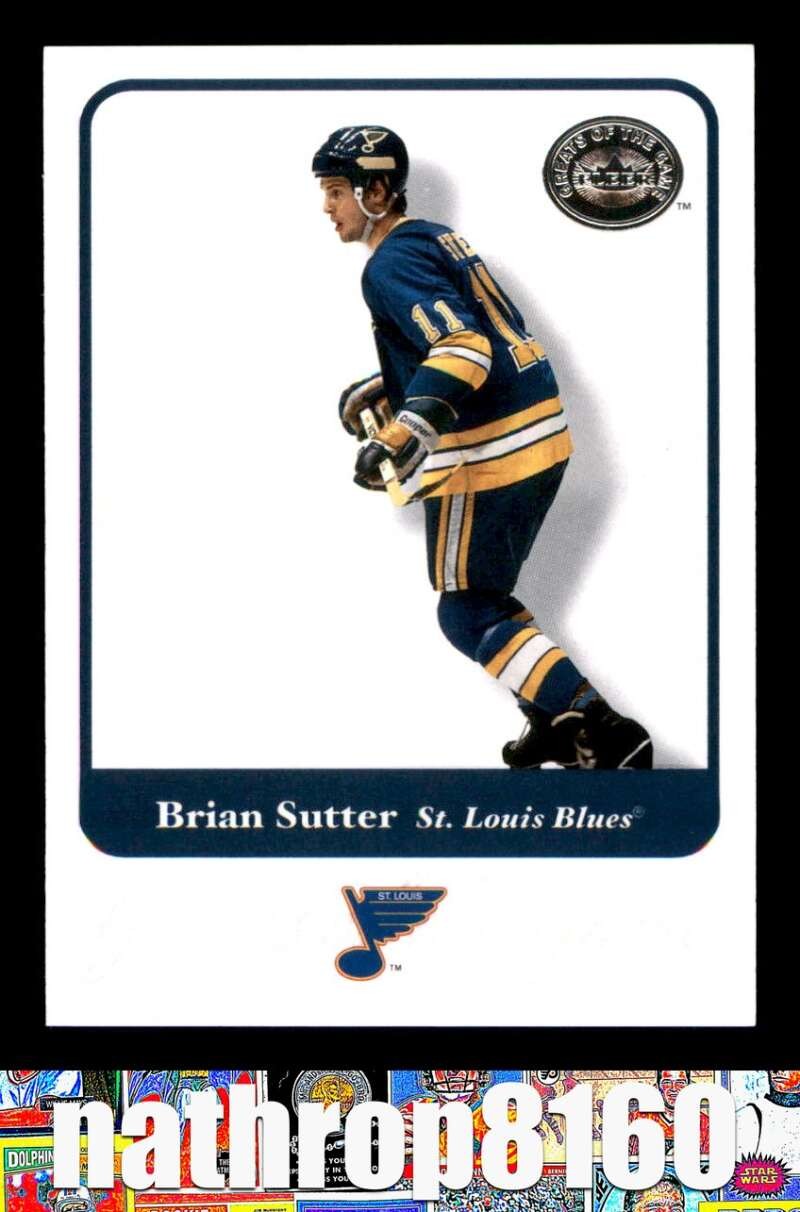 2001 Fleer Greats Of The Game #69 Brian Sutter  NM/NM+  Blues 13839