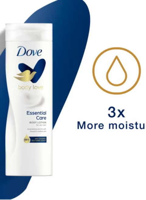 Dove Body Lotion Dry Skin Nourishing Essential Care Body  Love 400ml 13.5 oz 3PK