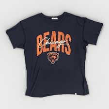 Chicago Bears 47 Brand Distressed Logo Women s T-Shirt, Large, New