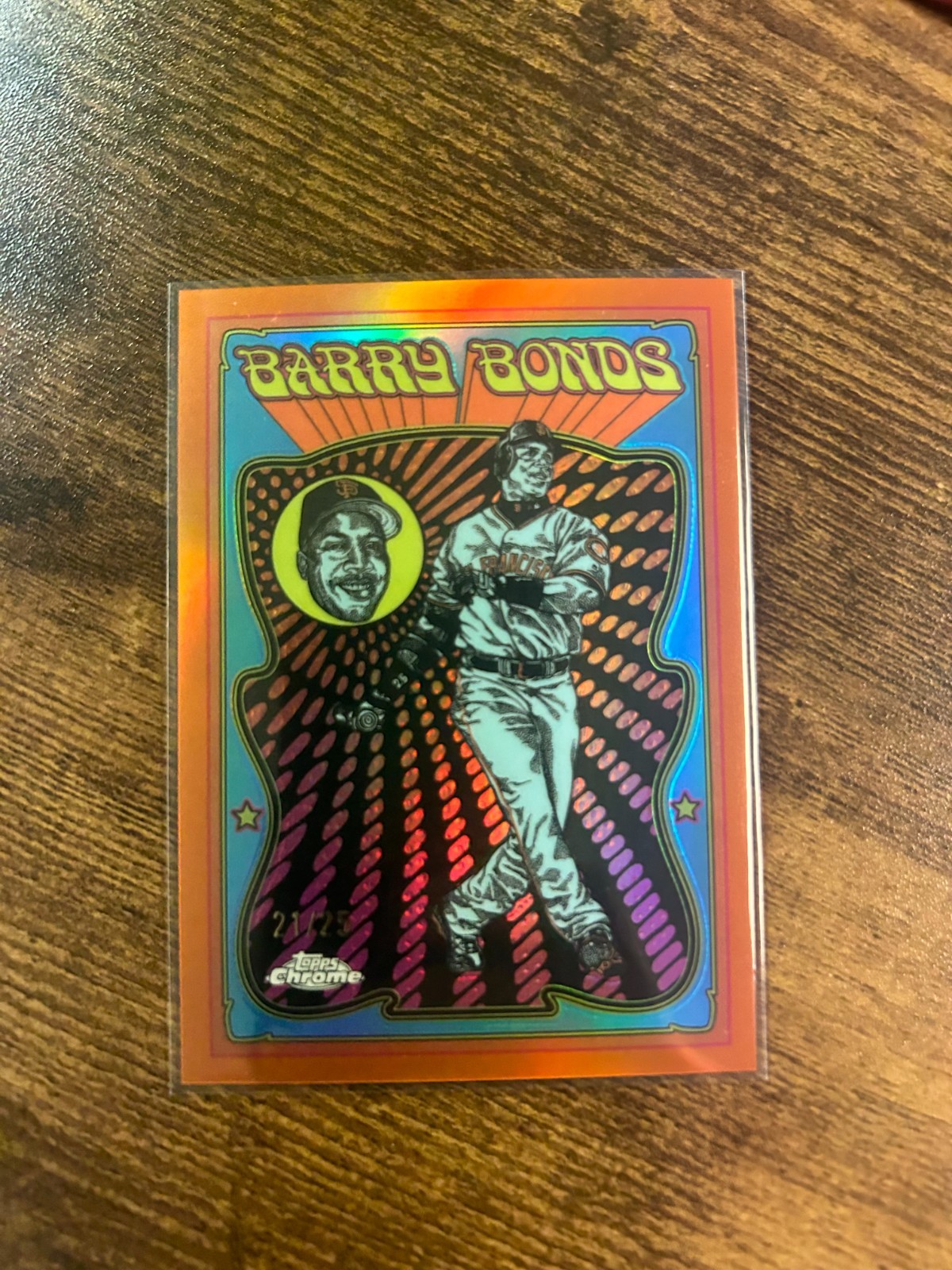 2025 Topps Chrome Barry Bonds Ultra Violet All Stars Orange Refractor /25 #UV-13