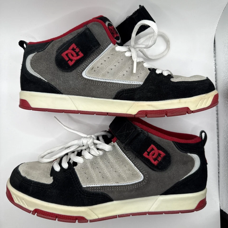 Vintage DC Shoes Biltmore S Size 10 Red Gray Black - Image 4 of 4