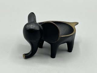 Vintage Bronze Figurine Elephant Candle Holder Egg Cup Walter Bosse Baller Rare