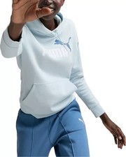 Puma Women's Essential Logo Fleece Hoodie Frosted Dew M