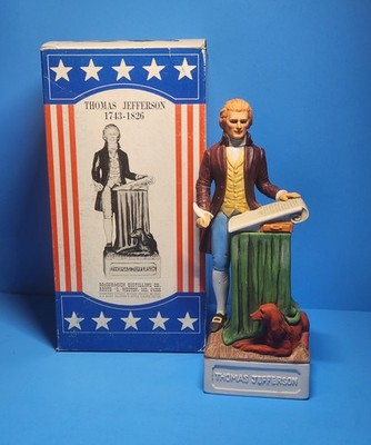 McCormick Bourbon Whiskey Figural Decanter THE PATRIOTS Thomas Jefferson W/ BOX