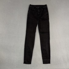 American Eagle Jeans Women  s 00 Black Curvy Hi-Rise Jegging Stretch Denim Preppy