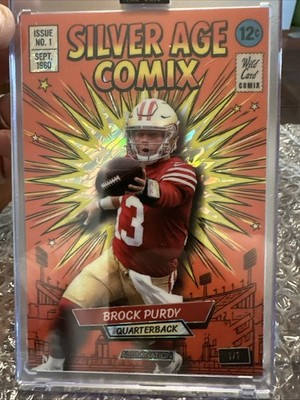 Brock Purdy 2026 Wild Card Just the Hits Mammoth Silver Age Comix 1/1