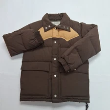 VTG NWT 80s Unisex  Academy Broadway Goose Down Puffer Dual Color Coat Size XXS