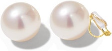Pearl Clip on Earrings for Women Drop Clip Earrings for Women Gold Plated White