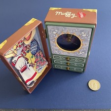 Muffy VanderBear Steamer Travel Trunk with Clock 1998 CLUB GIFT 5.25" Vintage