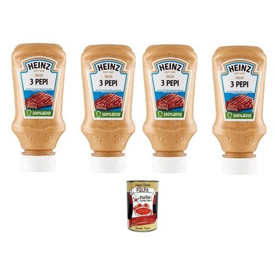 Heinz Salsa Ai Tre Pepi 4x220g Pfeffersauce weiß grün schwarz +Polpa